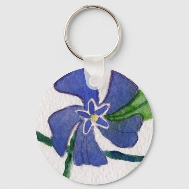 Blauer Schlüsselanhänger "Blue Vinca" (Vorderseite)