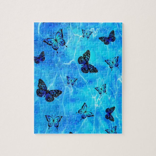 Blauer Schmetterling (Vertikal)
