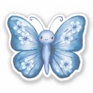 Blauer Schmetterling Aufkleber