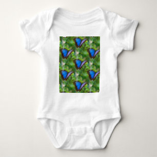 Blauer Schmetterling Baby Strampler