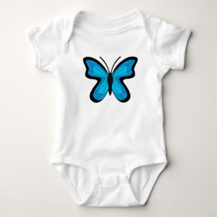 Blauer Schmetterling Baby Strampler