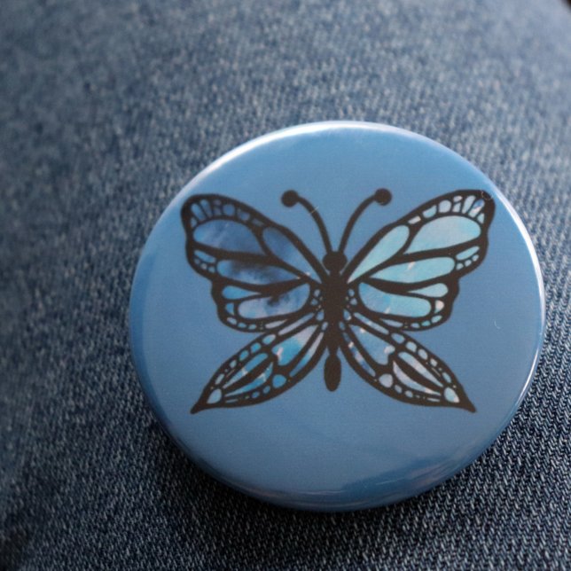 Blauer Schmetterling Button (Von Creator hochgeladen)