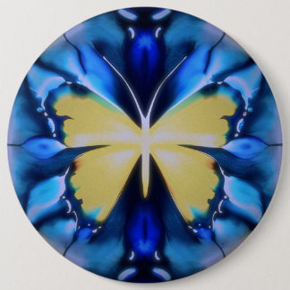 Blauer Schmetterling-Button in der Gefärbte Krawat Button