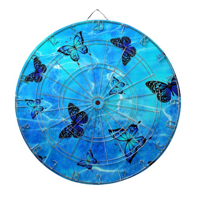 Blauer Schmetterling Dartscheibe (vorne)