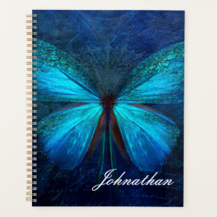 Blauer Schmetterling der Freude und des Glücks Planer