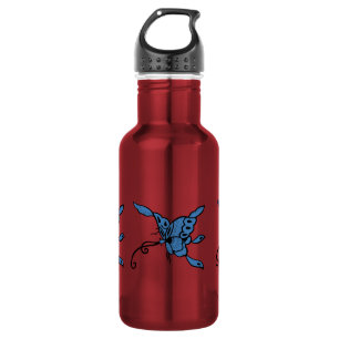 Blauer Schmetterling Edelstahlflasche