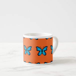 Blauer Schmetterling Espressotasse