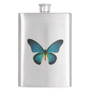 Blauer Schmetterling Flachmann