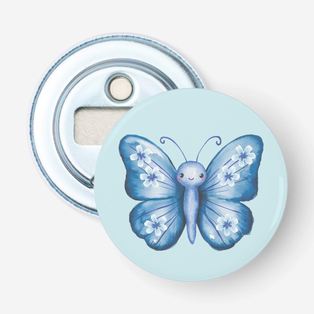 Blauer Schmetterling Flaschenöffner (Vorderseite)