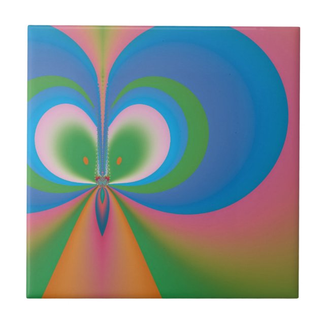 Blauer Schmetterling Fliese (Vorderseite)