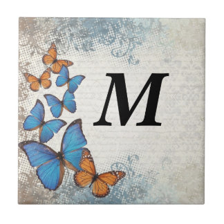 Blauer Schmetterling Fliese