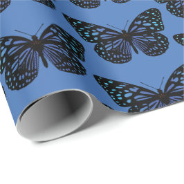 Blauer Schmetterling Geschenkpapier
