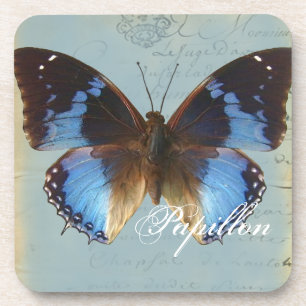 Blauer Schmetterling Getränkeuntersetzer