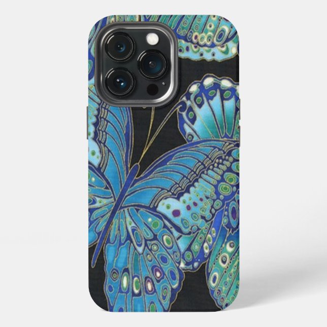 Blauer Schmetterling  iPhone 13 Pro Hülle (Hinten)