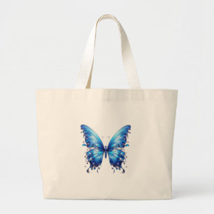 Blauer Schmetterling Jumbo Stoffbeutel