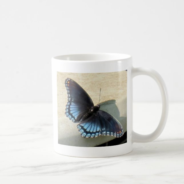 Blauer Schmetterling Kaffeetasse (Rechts)