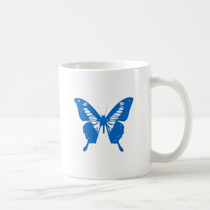 Blauer Schmetterling Kaffeetasse