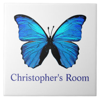 Blauer Schmetterling Kinderzimmer  Fliese