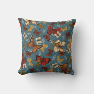 Blauer Schmetterling Kissen