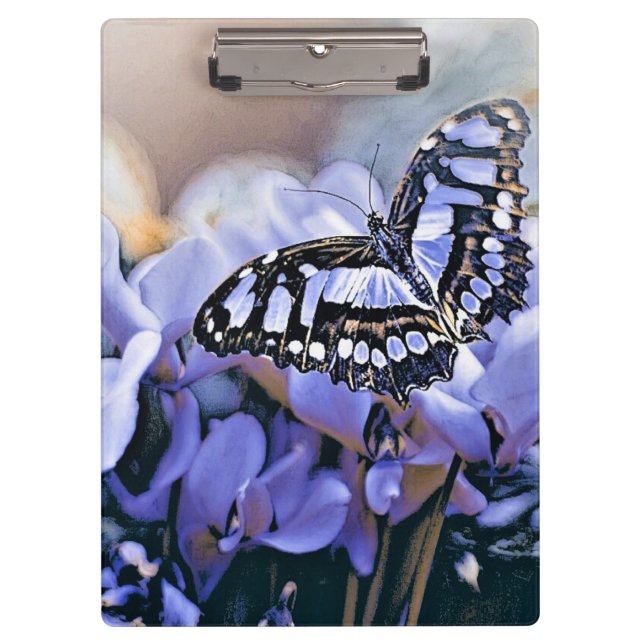 Blauer Schmetterling Klemmbrett (Vorderseite)