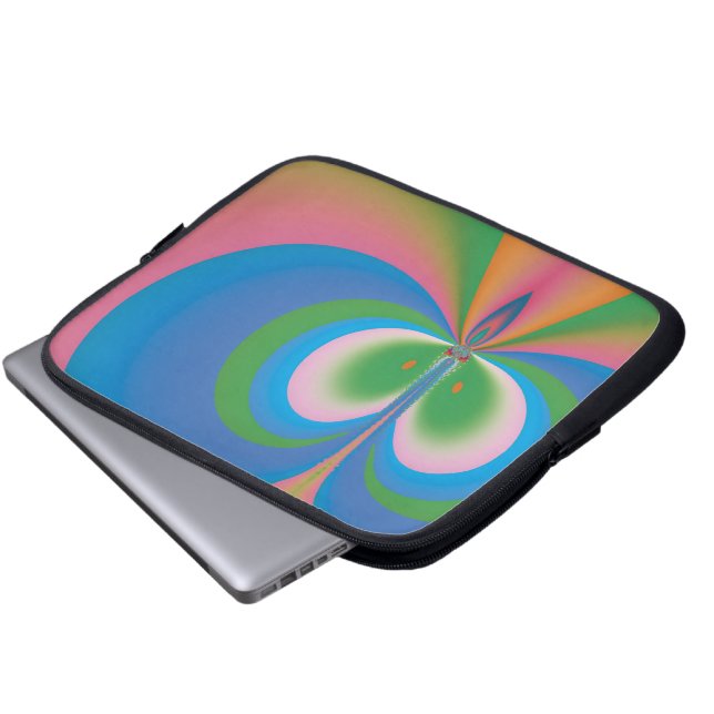 Blauer Schmetterling Laptopschutzhülle (Vorne Knopf)