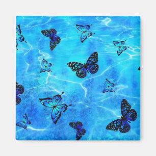 Blauer Schmetterling Magnet
