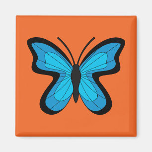Blauer Schmetterling Magnet