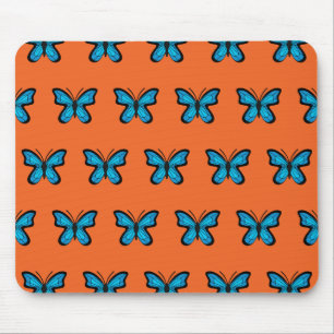 Blauer Schmetterling Mousepad
