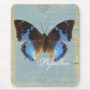 Blauer Schmetterling Mousepad