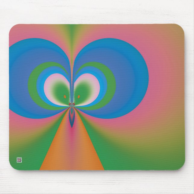 Blauer Schmetterling Mousepad (Vorne)