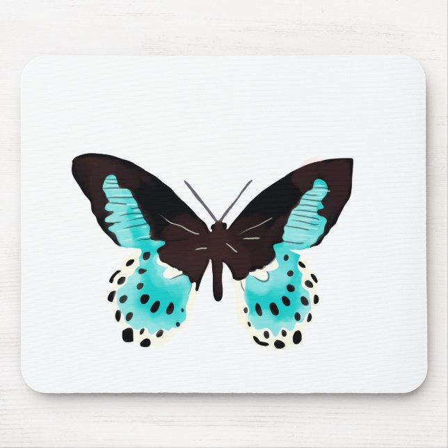 Blauer Schmetterling Mousepad (Vorne)