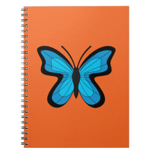 Blauer Schmetterling Notizblock