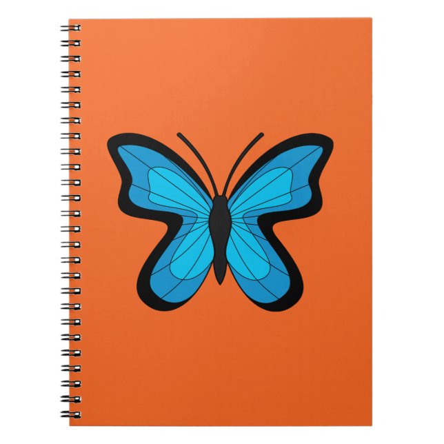 Blauer Schmetterling Notizblock (Vorderseite)