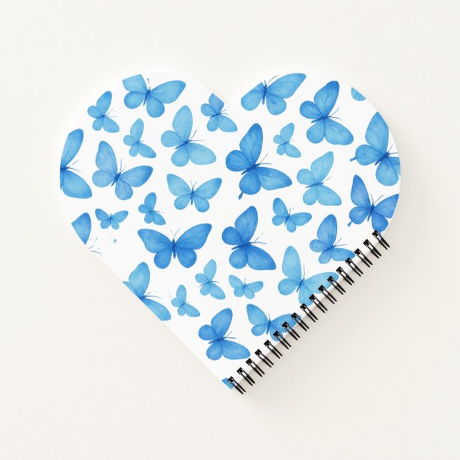 Blauer Schmetterling Notizbuch (Rückseite)