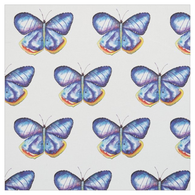 Blauer Schmetterling Pima Baumwolle (54" Breite) S Stoff (Muster)