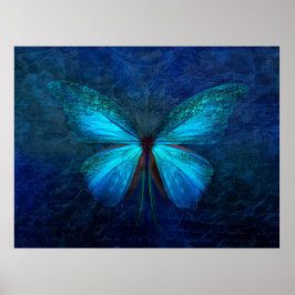 Blauer Schmetterling Poster