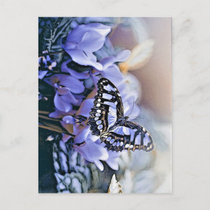 Blauer Schmetterling Postkarte