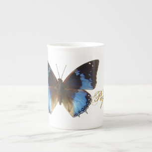 Blauer Schmetterling Prozellantasse