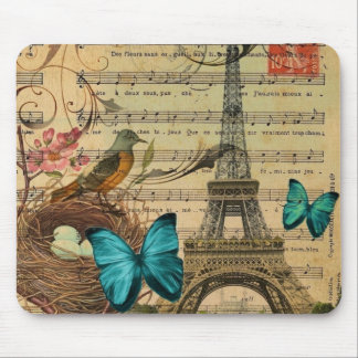 Blauer Schmetterling Robin-Vogelnest Mousepad