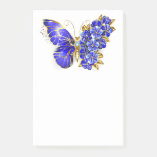 Blauer Schmetterling Saphir Post-it Klebezettel