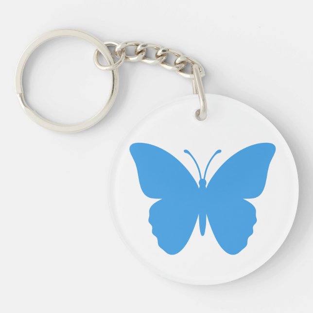 Blauer Schmetterling Schlüsselanhänger (Vorderseite)