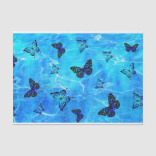 Blauer Schmetterling Seidenpapier