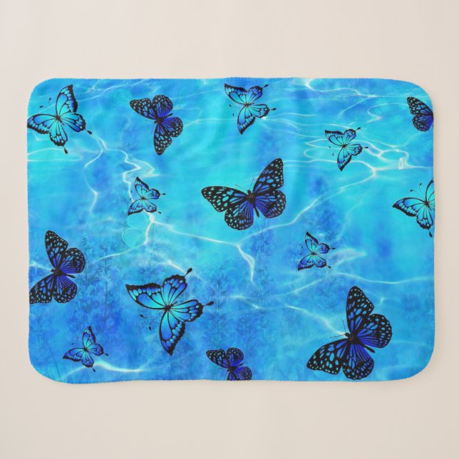 Blauer Schmetterling Sherpadecke (Vorderseite (Horizontal))