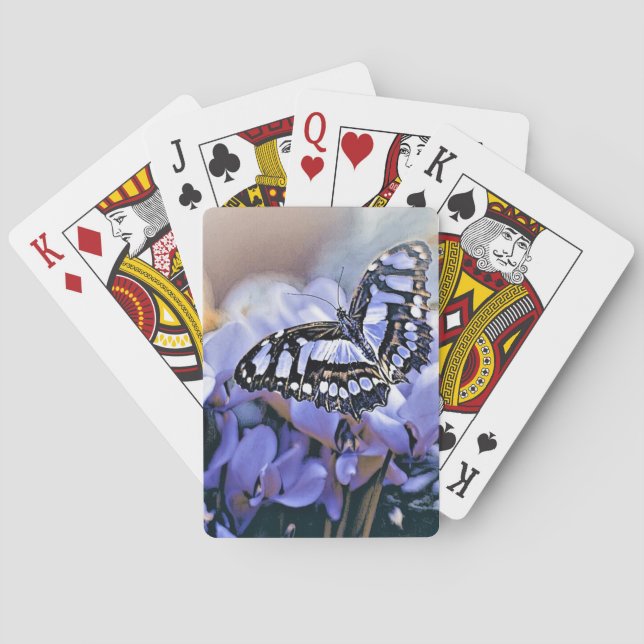 Blauer Schmetterling Spielkarten (Rückseite)