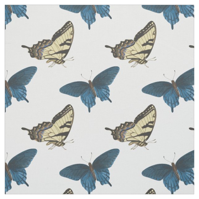 Blauer Schmetterling Stoff (Muster)
