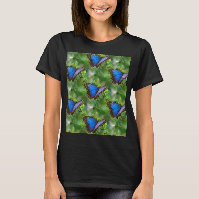 Blauer Schmetterling T-Shirt (Vorderseite)