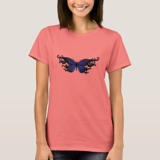 Blauer Schmetterling-T - Shirt individuell anpassb