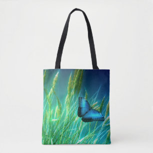 Blauer Schmetterling Tasche