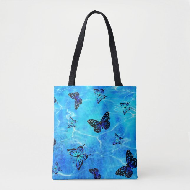 Blauer Schmetterling Tasche (Vorderseite)