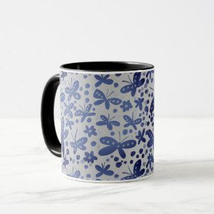 Blauer Schmetterling Tasse